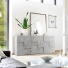 Sideboard Aufbewahrung 3 Türen Grau Beton Dama Ct S Rabatte