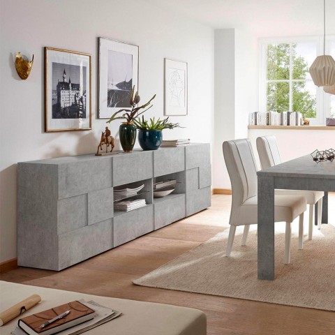 Anrichte Wohnzimmer Esszimmer 2 Türen 4 Schubladen Beton Dama Ct L Aktion
