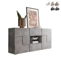 Sideboard Wohnzimmer 181cm 2 Türen 2 Schubladen Schachbrett Beton Dama Ct M Verkauf