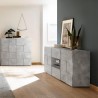 Sideboard Wohnzimmer 181cm 2 Türen 2 Schubladen Schachbrett Beton Dama Ct M Sales
