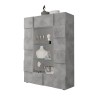 Wohnzimmervitrine 121x166cm mit 2 Glastüren in Betonoptik Murano Ct Angebot