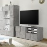 Moderner TV-Schrank 121x42cm in Betonoptik, grau, Petite Ct Dama Sales