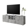 TV-Schrank 2 Türen und Schublade im Beton-Design Schach Tecum Ct Dama Angebot