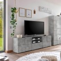 TV-Schrank 2 Türen und Schublade im Beton-Design Schach Tecum Ct Dama Sales
