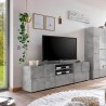 TV-Schrank 2 Türen und Schublade im Beton-Design Schach Tecum Ct Dama Sales