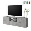 TV-Schrank 2 Türen und Schublade im Beton-Design Schach Tecum Ct Dama Verkauf