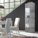 Moderne Wohnzimmer-Vitrine in Betonoptik mit 1 Glastür Bee Ct Dama Aktion
