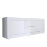 Moderner TV-Schrank mit 2 Türen und 2 Schubladen, 210 cm, hochglanzweiß, Visio Wh Angebot
