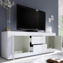Moderner TV-Schrank mit 2 Türen und 2 Schubladen, 210 cm, hochglanzweiß, Visio Wh Katalog