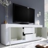 Moderner TV-Schrank mit 2 Türen und 2 Schubladen, 210 cm, hochglanzweiß, Visio Wh Katalog