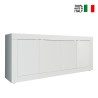 Sideboard Wohnzimmerschrank 4 Türen 207cm modern glänzend weiß Altea Wh Verkauf