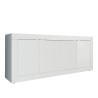 Moderne Sideboard Anrichte Wohnzimmer 4 Türen 207 cm Hochglanz Weiß Altea Wh Angebot