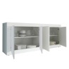 Sideboard Wohnzimmerschrank 4 Türen 207cm modern glänzend weiß Altea Wh Sales