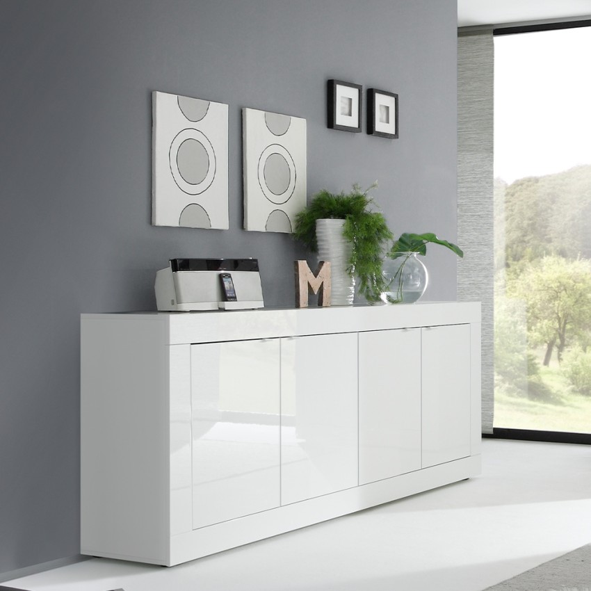 Moderne Sideboard Anrichte Wohnzimmer 4 Türen 207 cm Hochglanz Weiß Altea Wh Aktion Moderne Sideboard Anrichte Wohnzimmer 4 Türen 207 cm Hochglanz Weiß Altea Wh Aktion
