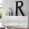 Sideboard Wohnzimmerschrank 4 Türen 207cm modern glänzend weiß Altea Wh Katalog