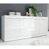 Sideboard Wohnzimmerschrank 4 Türen 207cm modern glänzend weiß Altea Wh Lagerbestand