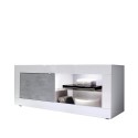 Moderner TV-Schrank in Weiß Hochglanz und Betongrau Diver BC Basic Angebot