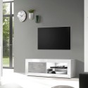 Moderner TV-Schrank in Weiß Hochglanz und Betongrau Diver BC Basic Katalog