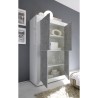 Küchen- und Wohnzimmer-Sideboard 4 Türen Hochglanz Weiß Betonoptik Novia BC Basic Modell