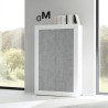Küchenschrank Wohnzimmerschrank Madia 4 Türen glänzendes weißes Zement Novia BC Basic. Auswahl