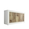 Weiße Hochglanz Anrichte Sideboard Wohnzimmer Holz 3 Türen 160 cm Modis BW Basic Angebot
