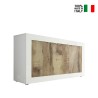 Weiße Hochglanz Anrichte Sideboard Wohnzimmer Holz 3 Türen 160 cm Modis BW Basic Verkauf
