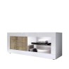 Mobiler TV-Ständer für Wohnzimmer und Wohnbereich in glänzendem weißen Holz Diver BW Basic Angebot