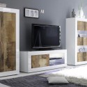 Mobiler TV-Ständer für Wohnzimmer und Wohnbereich in glänzendem weißen Holz Diver BW Basic Katalog