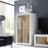 Sideboard 4 Türen Hochglanz Weiß und Holz Novia BW Basic Katalog