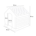 Curver K245541 Keter Hundehütte für mittelgroße bis große Hunde 99x99x95 Rabatte
