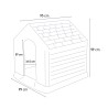 Curver K245541 Keter Hundehütte für mittelgroße bis große Hunde 99x99x95 Rabatte