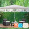 Sonnenschirm Terrasse Garten mit zentraler Stange 3x2m Rios Flap Aktion