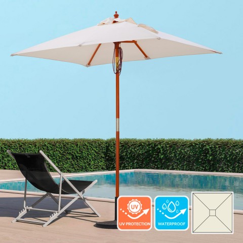 Sonnenschirm für Terrasse Garten zentrale Stange UV-Schutz 200x150cm Ormond Aktion
