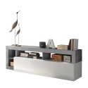 TV-Schrank Dorian BC mit Hochglanz-Front in Weiß und Beton-Optik, 184 cm Angebot