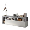 TV-Schrank Dorian BC mit Hochglanz-Front in Weiß und Beton-Optik, 184 cm Angebot