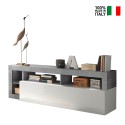 TV-Schrank Dorian BC mit Hochglanz-Front in Weiß und Beton-Optik, 184 cm Verkauf