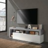 TV-Schrank Dorian BC mit Hochglanz-Front in Weiß und Beton-Optik, 184 cm Aktion