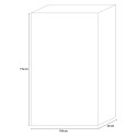 Moderne Design-Anrichte mit 2 Türen und 4 Fächern, schwarzes Holz Bogarde Steel Lagerbestand