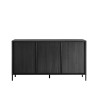 Moderner Design-Sideboard 3-türig Buffet 156cm in schwarzem Holz Cooper Steel Angebot