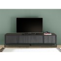 Moderner TV-Schrank mit 4 Türen, schwarz, Montgomery Steel Sales