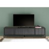 Moderner TV-Schrank mit 4 Türen, schwarz, Montgomery Steel Sales