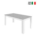 Esstisch 180x90cm modernes Design in Weiß Zement Cesar Basic Verkauf