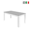Esstisch 180x90cm modernes Design in Weiß Zement Cesar Basic Verkauf