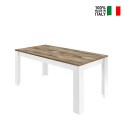 Moderner Esstisch Küche 180x90cm Weiß Hochglanz Holz Echo Basic Verkauf