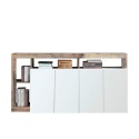 Hochglanz-Weiße Küchen-Anrichte mit 4 Türen aus Holz, 184 cm, Cadiz BP Angebot