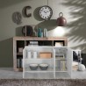 Moderne Wohnzimmer Anrichte Holz 3 Türen Hochglanz Weiß 146cm Hailey BP Auswahl