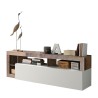 Wohnzimmerschrank TV-Ständer Holz Klapptür Hochglanz Weiß Dorian BP Angebot