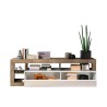 Mobiler Wohnzimmerschrank mit Fernsehtür aus glänzendem weißem Holz mit Klapptür: Dorian BP. Sales