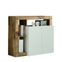 Moderne Anrichte Reva BP - Weiß Hochglanz 2-türig, Holz, Wohnzimmer Angebot