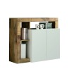 Moderne Anrichte Reva BP - Weiß Hochglanz 2-türig, Holz, Wohnzimmer Angebot